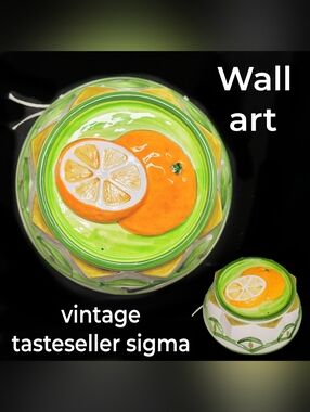 Vintage Tasteseller Sigma Orange Citrus Ceramic Mold Wall Art